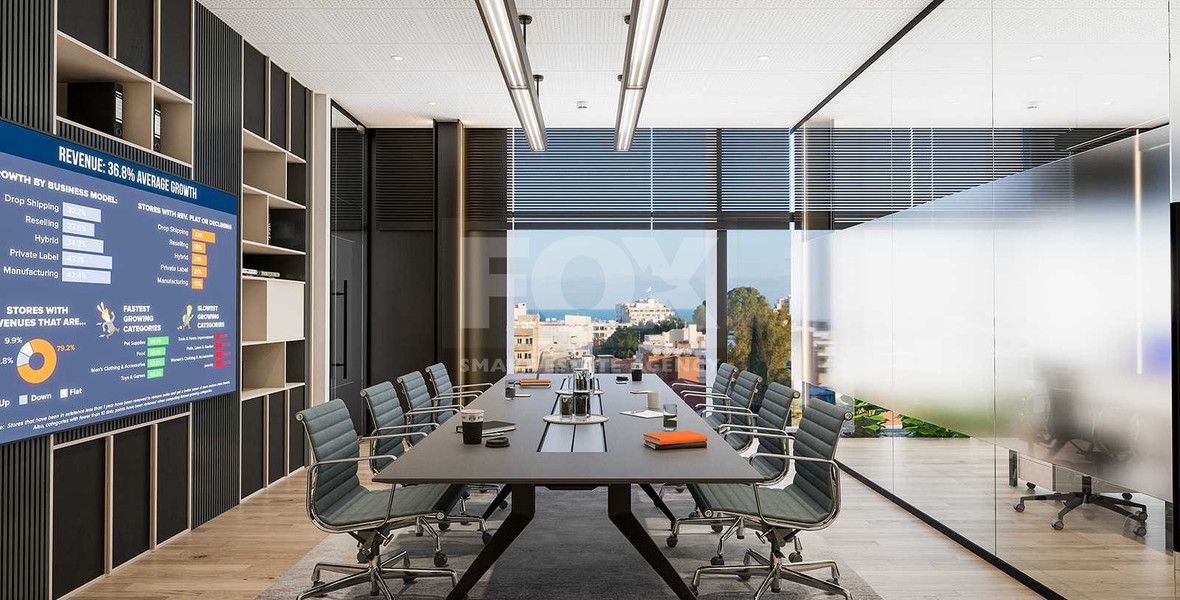 Modern Commercial Building with Rooftop Garden & Indoor Greenery For Rent in Agia Zoni,Limassol