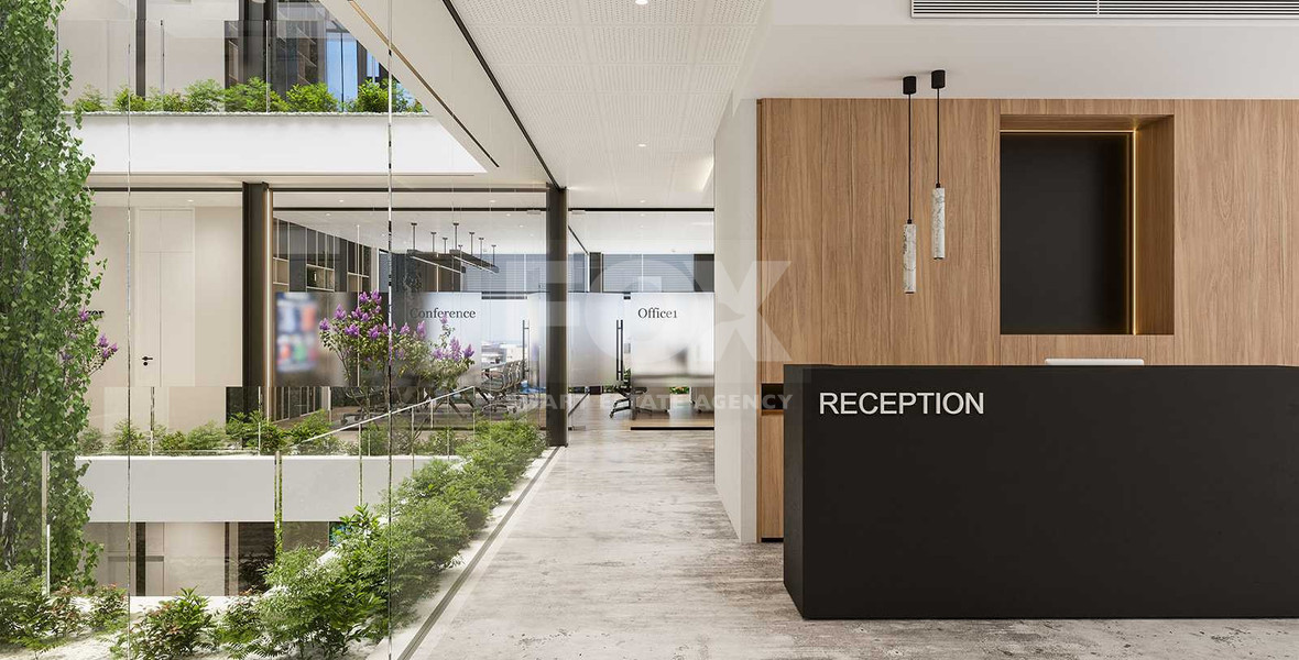 Modern Commercial Building with Rooftop Garden & Indoor Greenery For Rent in Agia Zoni,Limassol