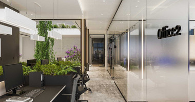 Modern Commercial Building with Rooftop Garden & Indoor Greenery For Rent in Agia Zoni,Limassol