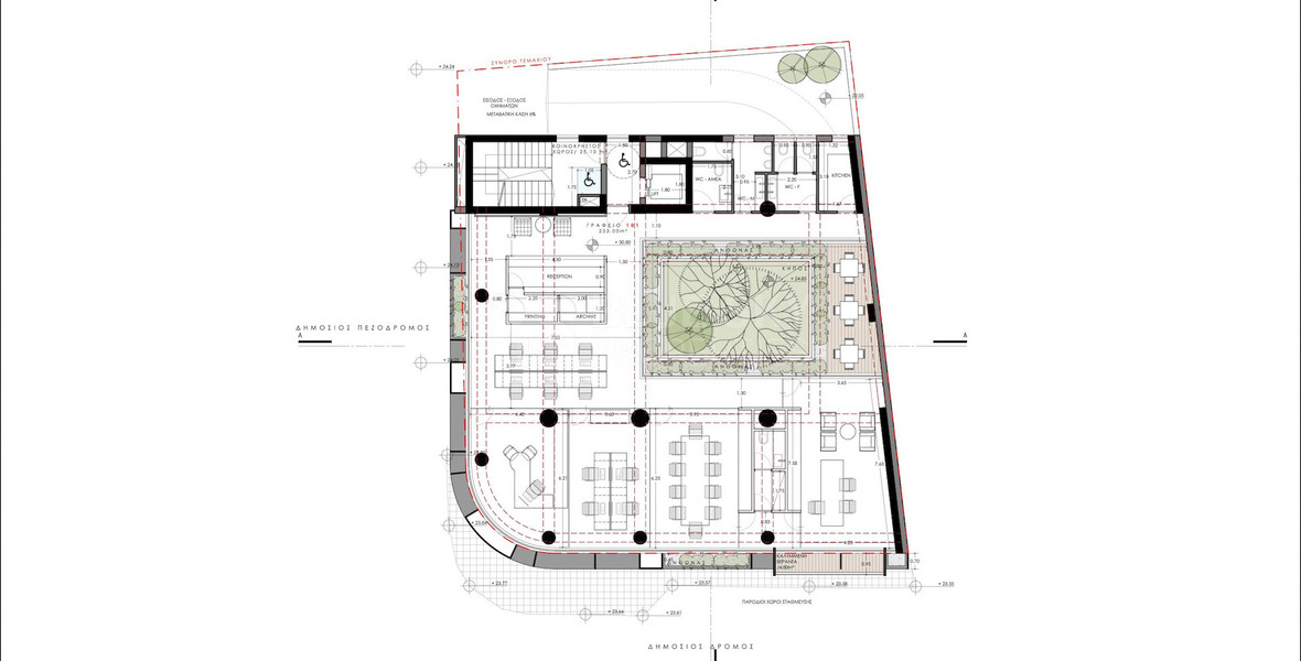 Modern Commercial Building with Rooftop Garden & Indoor Greenery For Rent in Agia Zoni,Limassol