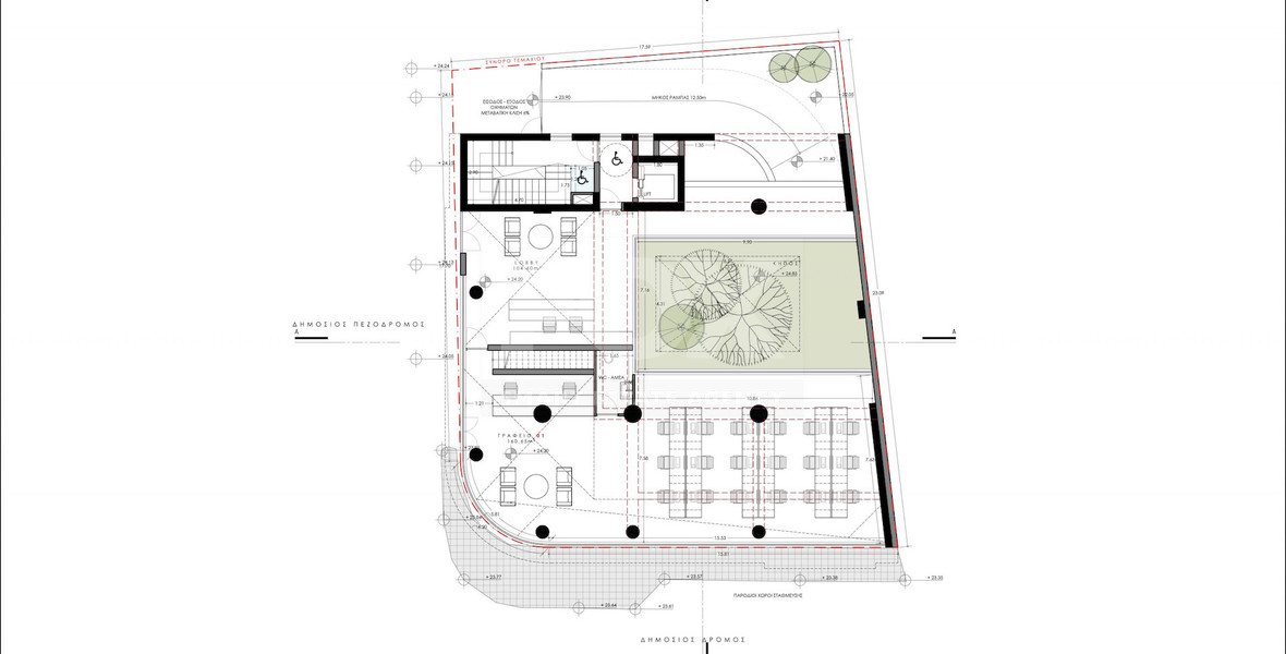 Modern Commercial Building with Rooftop Garden & Indoor Greenery For Rent in Agia Zoni,Limassol