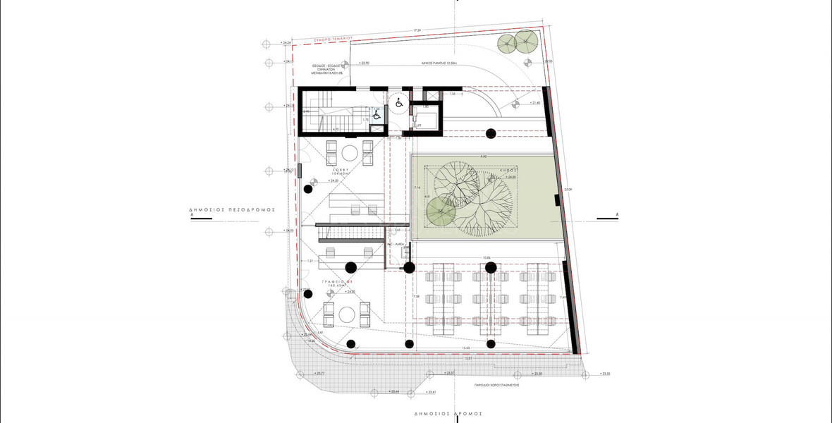 Modern Commercial Building with Rooftop Garden & Indoor Greenery For Rent in Agia Zoni,Limassol