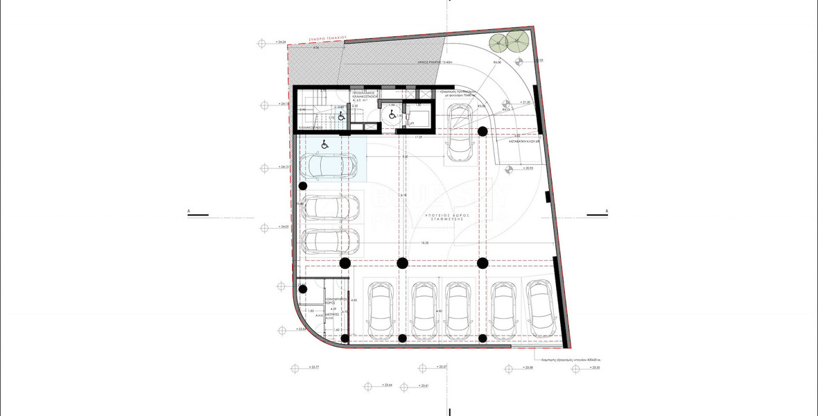 Modern Commercial Building with Rooftop Garden & Indoor Greenery For Rent in Agia Zoni,Limassol