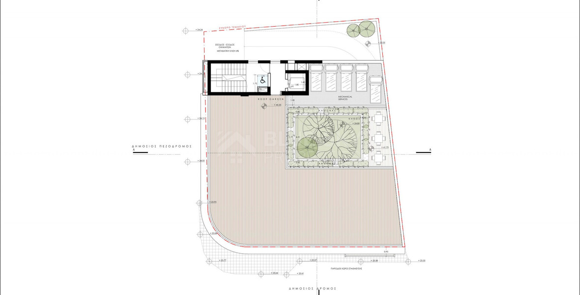 Modern Commercial Building with Rooftop Garden & Indoor Greenery For Rent in Agia Zoni,Limassol