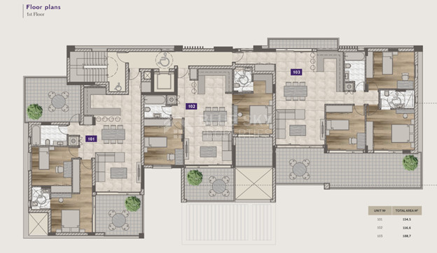 Two + 1 bedroom apartment for sale in Potamos Germasogeia, Limassol