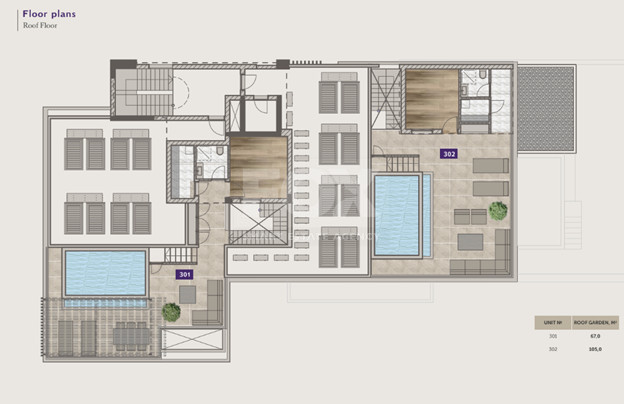 Amazing 3+1 Bedroom Penthouse with Roof Garden & Private Pool for sale in Potamos Germasogeia