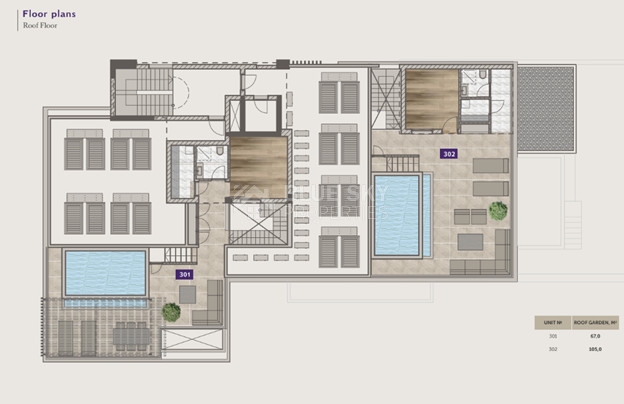 Amazing 3+1 Bedroom Penthouse with Roof Garden & Private Pool for sale in Potamos Germasogeia