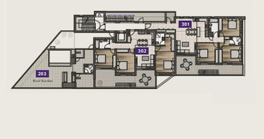 Luxury 3+1 Bedroom Penthouse with Private Roof Garden in Germasogeia tourist area, Limassol