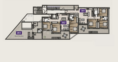 Modern three bedroom apartment  with roof garden in Germasogeia tourist area, Limassol