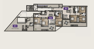 Elegant 3+1 Bedroom Penthouse with Expansive Private Roof Garden for sale in Germasogeia tourist area, Limassol