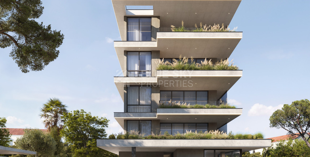 Three Bedroom Penthouse with roof garden, barbeque and pool for sale in Potamos Germasogeias