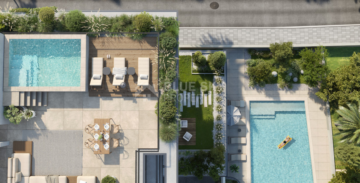 Three Bedroom Penthouse with roof garden, barbeque and pool for sale in Potamos Germasogeias