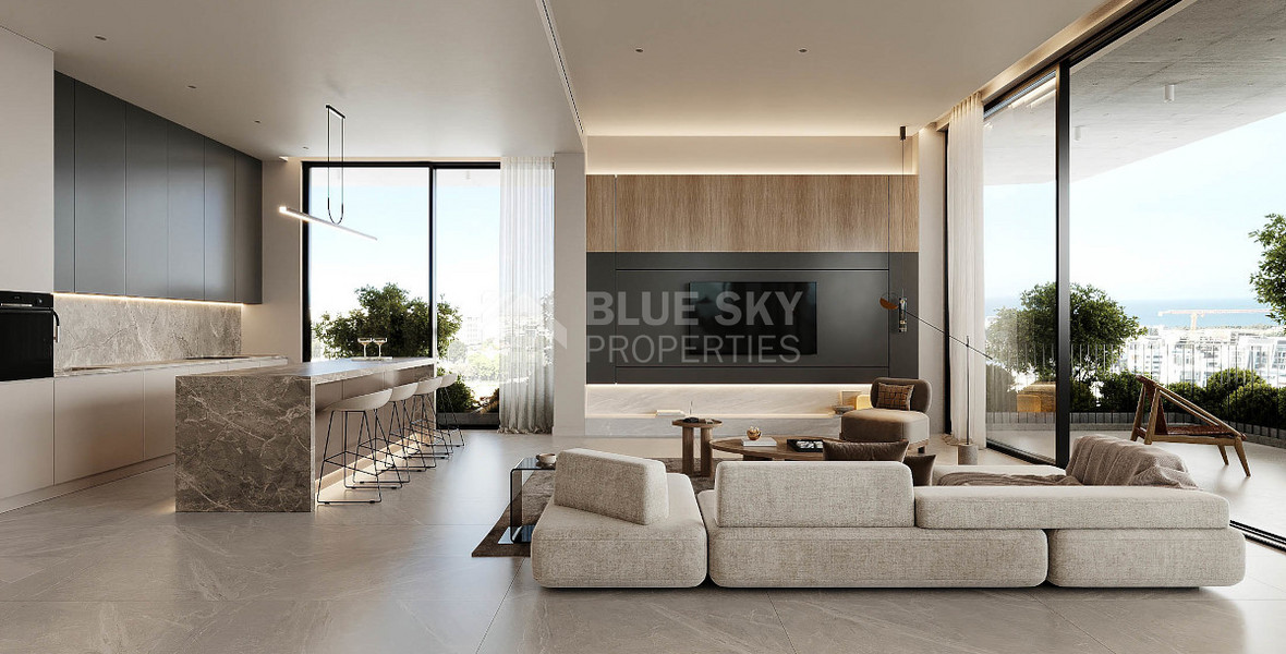 Three Bedroom Penthouse with roof garden, barbeque and pool for sale in Potamos Germasogeias