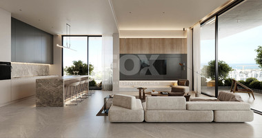 Three Bedroom Penthouse with roof garden, barbeque and pool for sale in Potamos Germasogeias