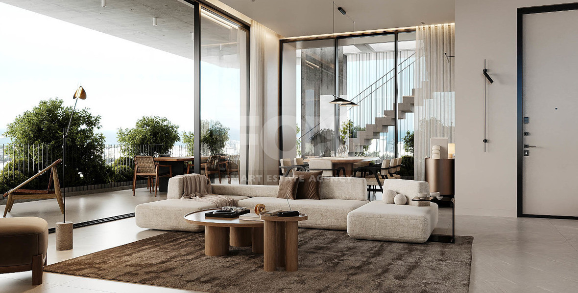 Three Bedroom Penthouse with roof garden, barbeque and pool for sale in Potamos Germasogeias