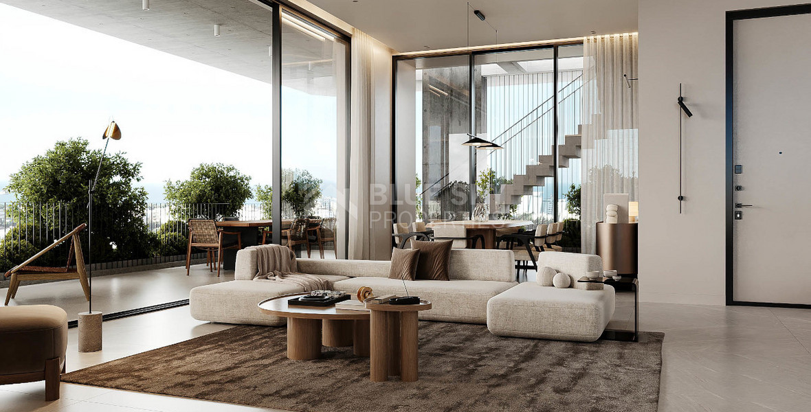 Three Bedroom Penthouse with roof garden, barbeque and pool for sale in Potamos Germasogeias