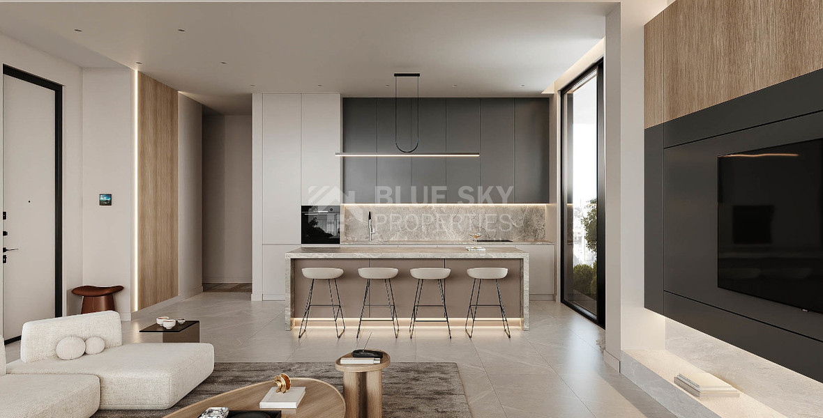 Three Bedroom Penthouse with roof garden, barbeque and pool for sale in Potamos Germasogeias