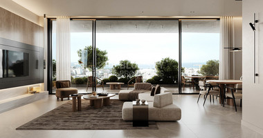 Three Bedroom Penthouse with roof garden, barbeque and pool for sale in Potamos Germasogeias