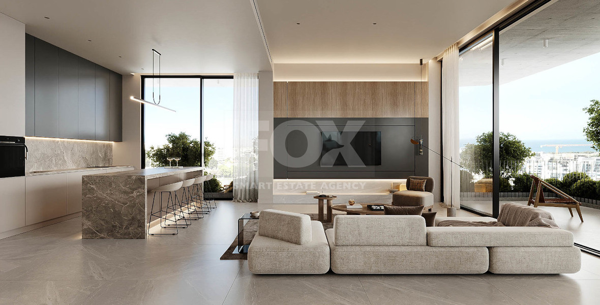 Three Bedroom Penthouse with roof garden and pool for sale in Potamos Germasogeias