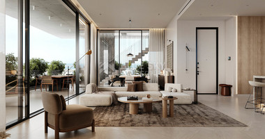 Three Bedroom Penthouse with roof garden and pool for sale in Potamos Germasogeias