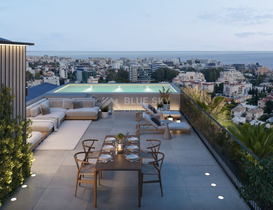 Three Bedroom Penthouse with roof garden and pool for sale in Potamos Germasogeias