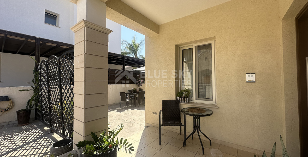 For rent furnished detached two bedroom Bungalow with small garden in Agios Tychonas