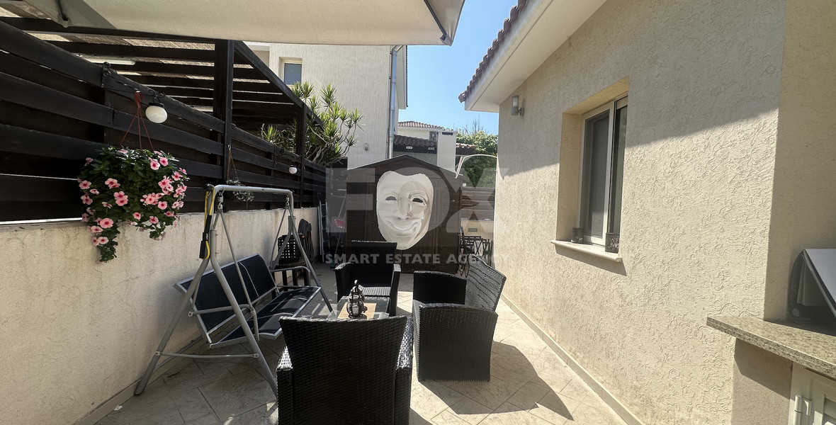 For rent furnished detached two bedroom Bungalow with small garden in Agios Tychonas