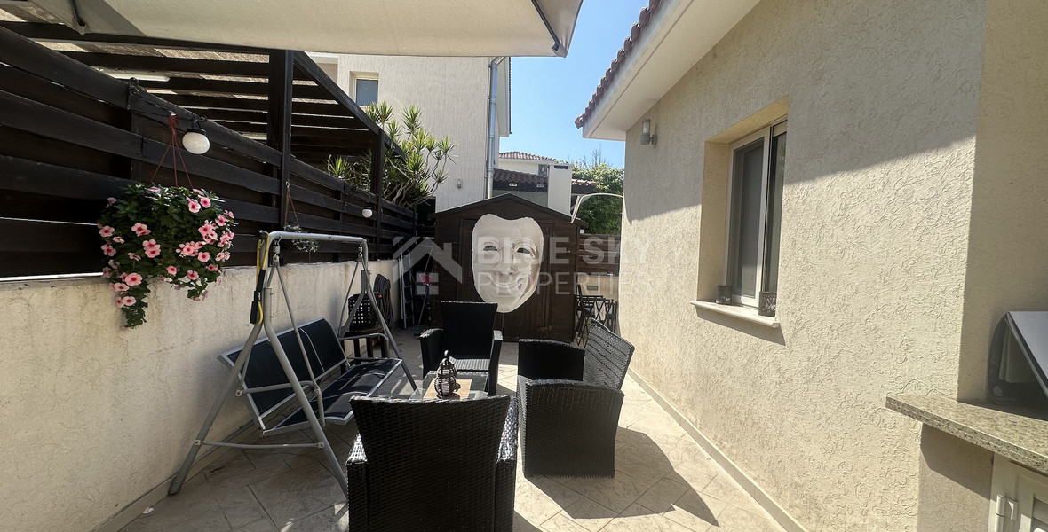 For rent furnished detached two bedroom Bungalow with small garden in Agios Tychonas