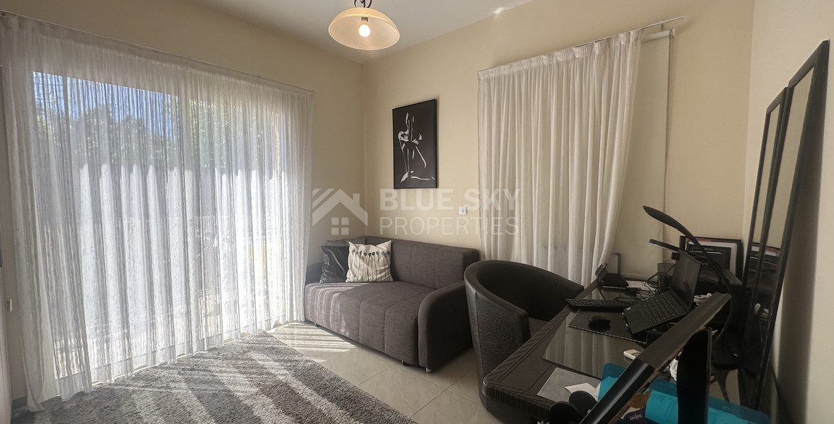 For rent furnished detached two bedroom Bungalow with small garden in Agios Tychonas