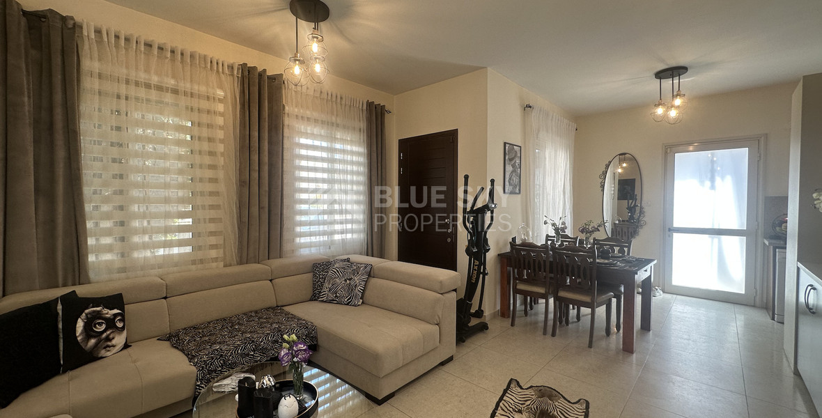 For rent furnished detached two bedroom Bungalow with small garden in Agios Tychonas