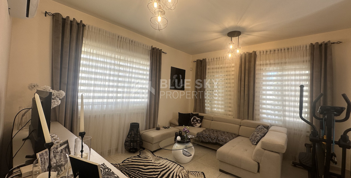 For rent furnished detached two bedroom Bungalow with small garden in Agios Tychonas