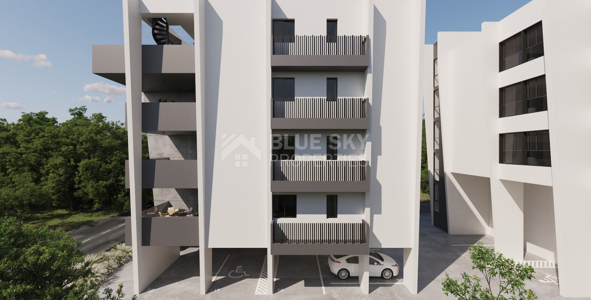 Top floor two bedroom apartment with roof garden for sale in Agios Spyridonas, Limassol