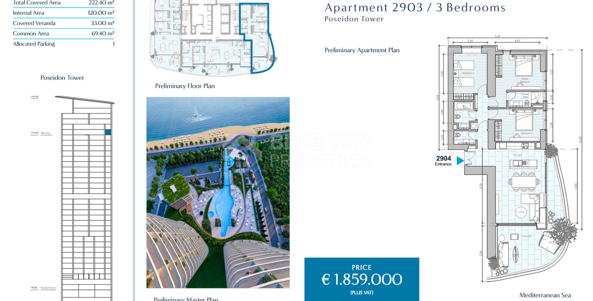 Luxury 3-Bedroom Beachfront & Seafront Apartment next to Limassol Marina | Cyprus Real Estate