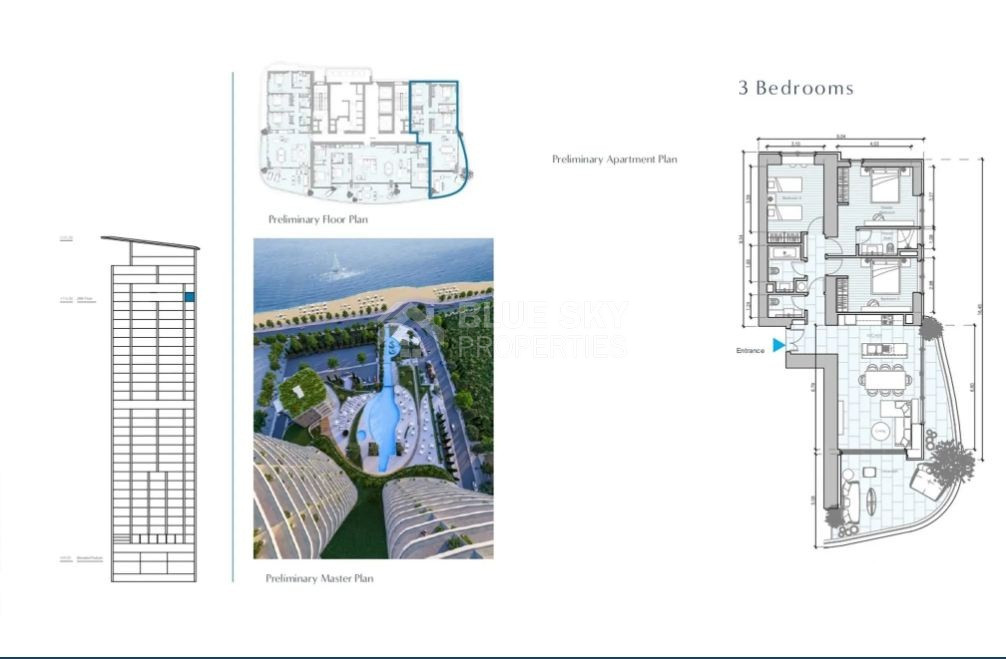 Limassol Marina Seafront Apartment for Sale – 3 Bed, 29th Floor, 222.40 sqm | FOX Realty