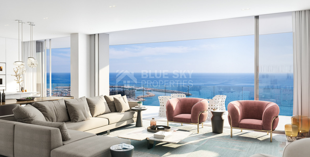 Invest in Limassol: 3-Bedroom Beachfront & Seafront Apartment Next to Marina