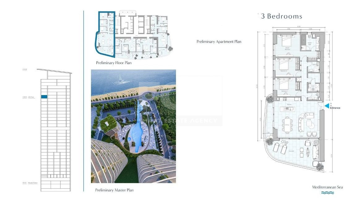 Invest in Limassol: Three-Bedroom Beachfront & Seafront Apartment For sale Next to Marina