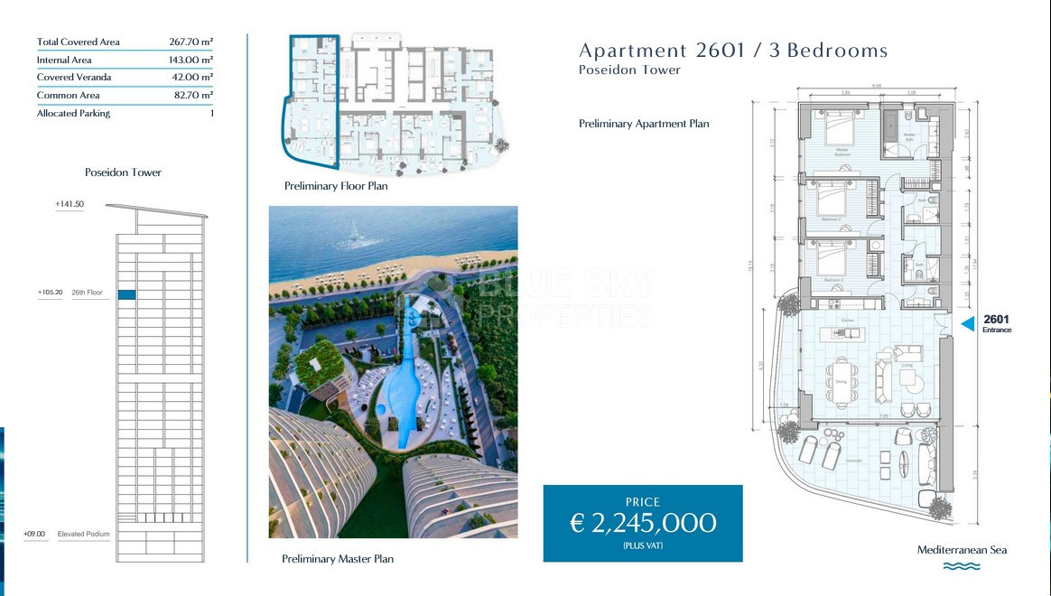 Luxury 3-Bedroom Beachfront & Seafront Apartment Next to Limassol Marina | Prime Cyprus Property Investment
