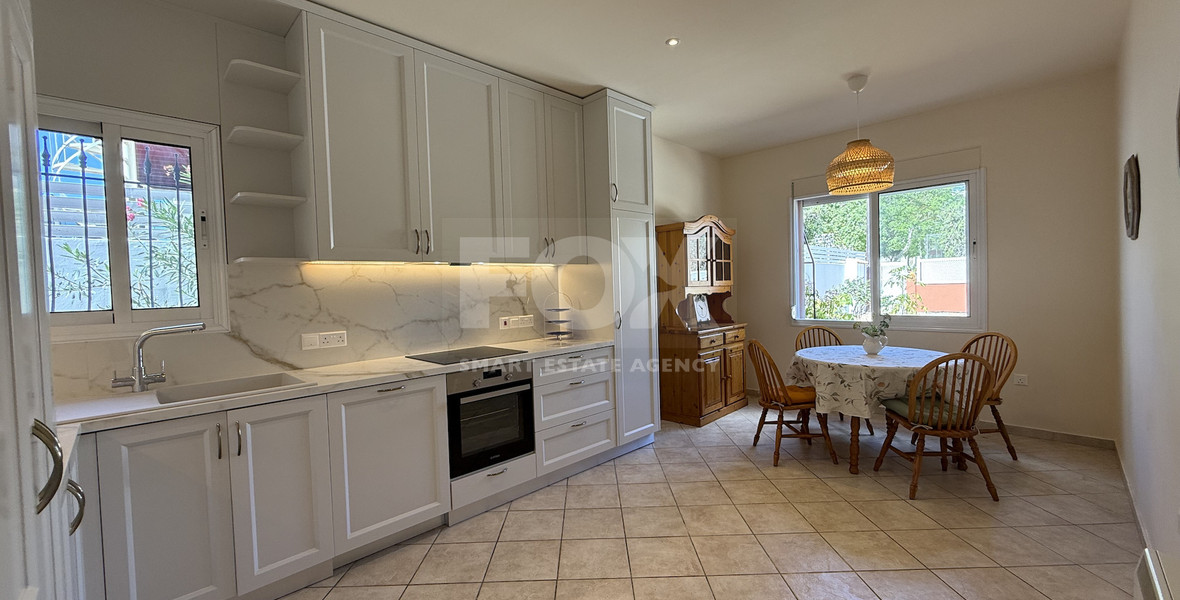 RENT: FULLY RENOVATED FOUR BEDROOM DETACHED HOUSE WITH LARGE GARDEN IN CENTRAL LIMASSOL