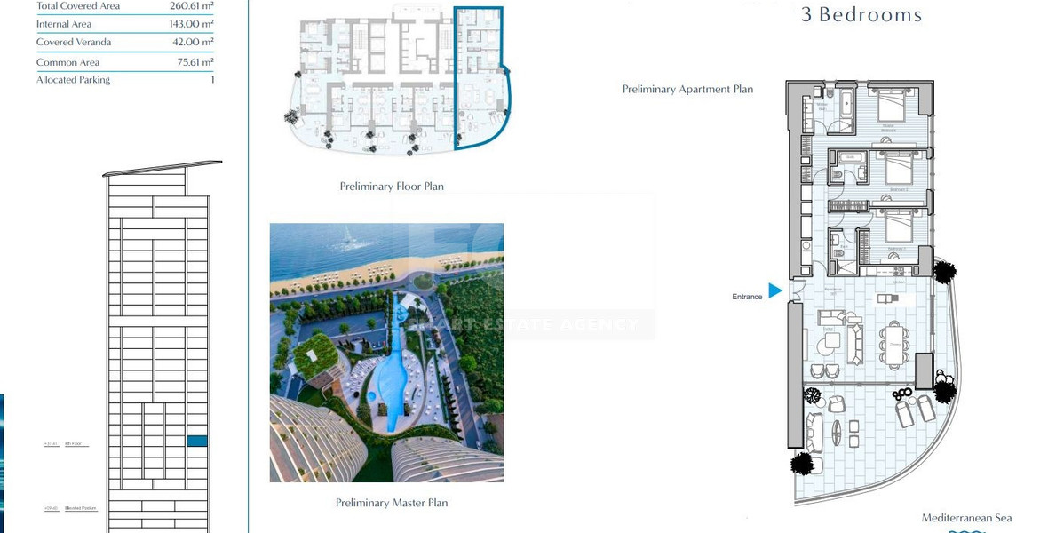 Elegant Seafront Living in Limassol – Spacious Three-Bedroom Residence for sale close to Limassol Marina