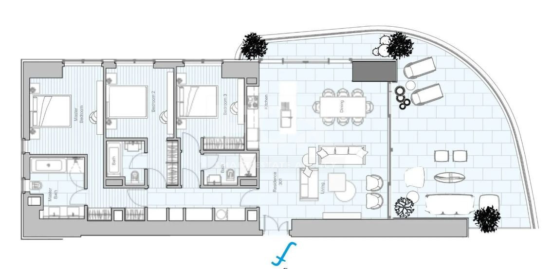 Elegant Seafront Living in Limassol – Spacious Three-Bedroom Residence for sale close to Limassol Marina