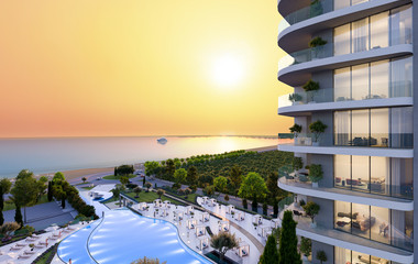 Elegant Seafront Living in Limassol - Seafront One Bedroom Apartment for Sale in Limassol Marina