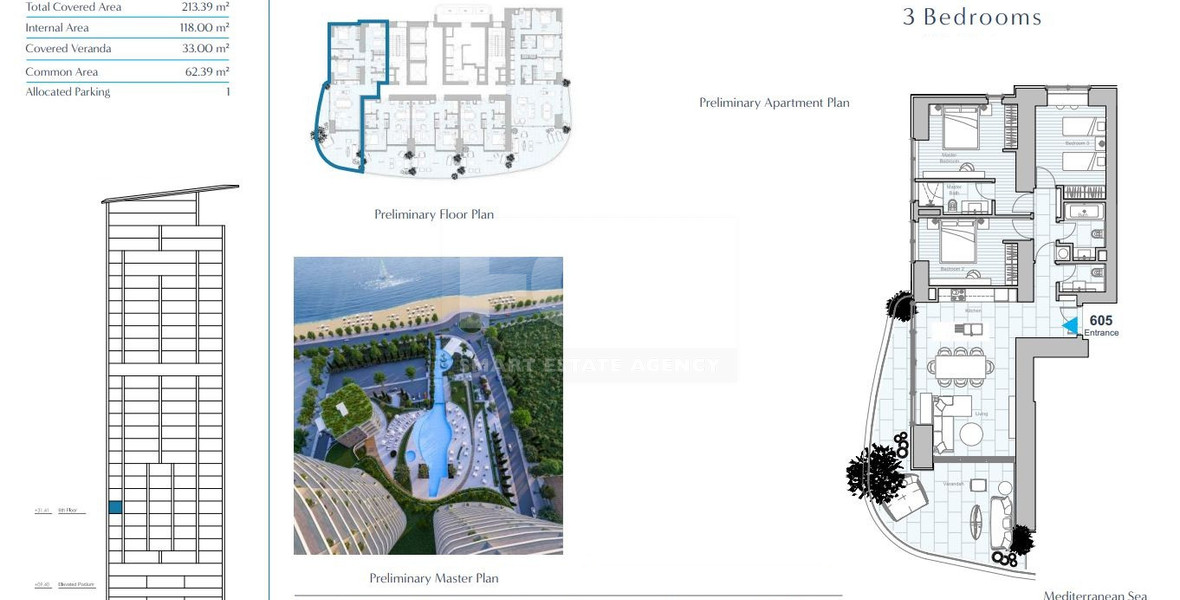 Luxury Beachfront Three Bedroom Apartment for Sale in Limassol Marina– Seafront Living