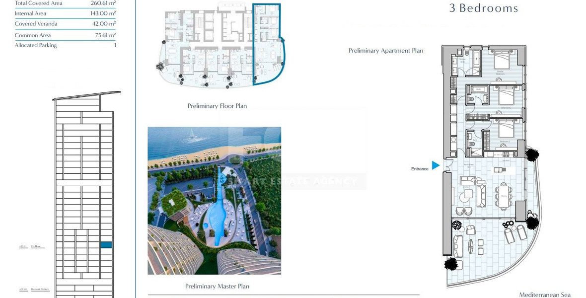 Elegant Seafront Living in Limassol – Spacious Three-Bedroom Residence for sale close to Limassol Marina