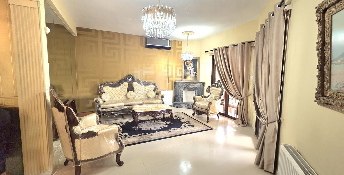 Vintage luxury Five plus one Bedroom Furnished Detached Villa with three jakuzzi and sauna, 300m from the sea for rent in Neapoli Limassol