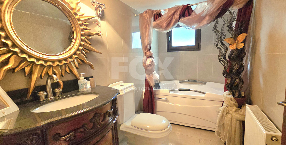 Vintage luxury Five plus one Bedroom Furnished Detached Villa with three jakuzzi and sauna, 300m from the sea for rent in Neapoli Limassol