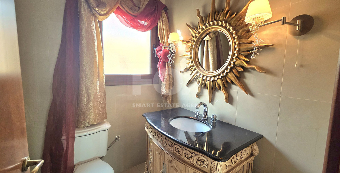 Vintage luxury Five plus one Bedroom Furnished Detached Villa with three jakuzzi and sauna, 300m from the sea for rent in Neapoli Limassol