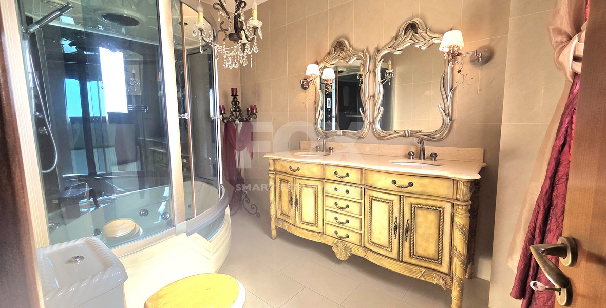 Vintage luxury Five plus one Bedroom Furnished Detached Villa with three jakuzzi and sauna, 300m from the sea for rent in Neapoli Limassol