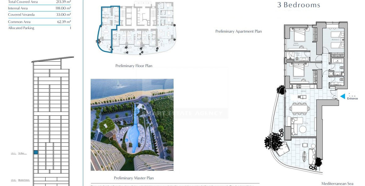 Luxury Beachfront Three Bedroom Apartment for Sale in Limassol Marina– Seafront Living