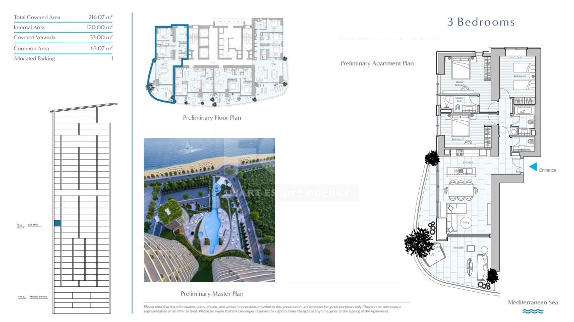 Luxury Beachfront Three Bedroom Apartment for Sale in Limassol Marina– Seafront Living