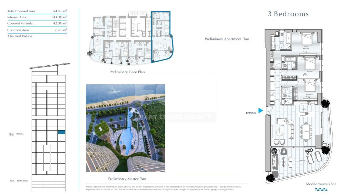 Elegant Seafront Living in Limassol – Spacious Three-Bedroom Residence for sale close to Limassol Marina